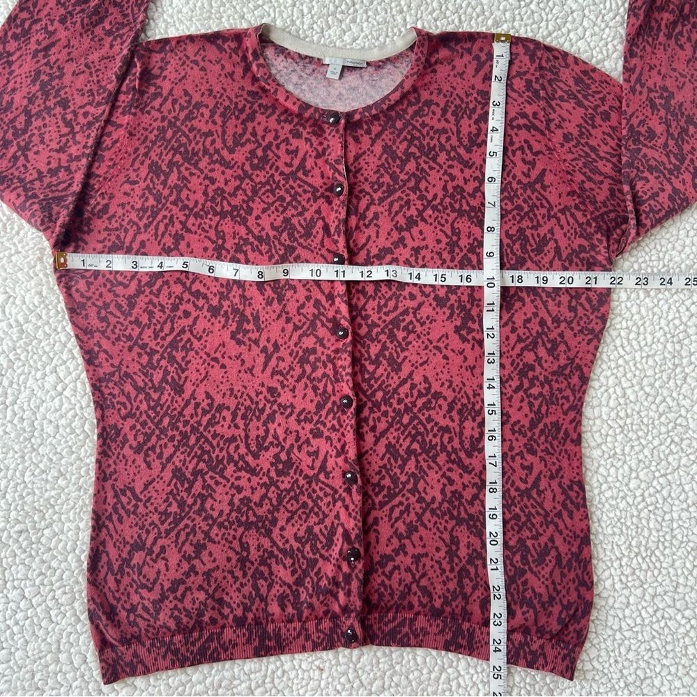 Halogen Women's Cotton Button Red Patterned Sweat… - image 5